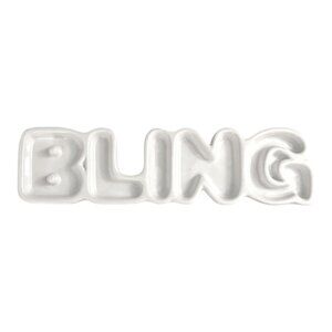 Anthropologie - Ceramic BLING Jewellery/Trinket Holder Dish - White